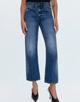 Pistola Lexi Mid Rise Bowed Straight Jean - Artisan