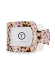 TELETIES - Square Flat Hair Clip | Med. | Blonde Tortoise