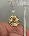 Bee Coin Pendant Earrings