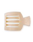 TELETIES - Square Flat Hair Clip | Small | Almond Beige