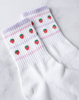 Tiepology - Juicy Fruit Casual Socks: Strawberry
