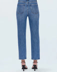 Bri High Rise Slim Straight Jean - Charleston
