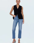 Bri High Rise Slim Straight Jean - Charleston