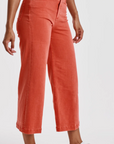 Radiant Red High Rise Crop Jeans