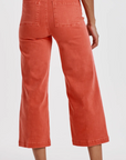Radiant Red High Rise Crop Jeans