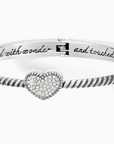 Celestia Heart Hinged Bangle