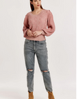 Chase Scoop Neck Long Sleeve Sweater
