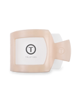 TELETIES - Square Flat Hair Clip | Small | Almond Beige