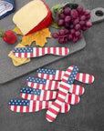 6-Piece American Flag Melamine Cheese Spreader