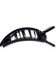 TELETIES - Square Flat Hair Clip | Med. | Jet Black