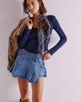 Free People Stephie Denim Skort