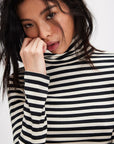 We The Free Good Good Stripe Turtleneck