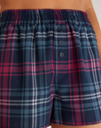 Co-Ed Plaid Boxer - Midnight Blue