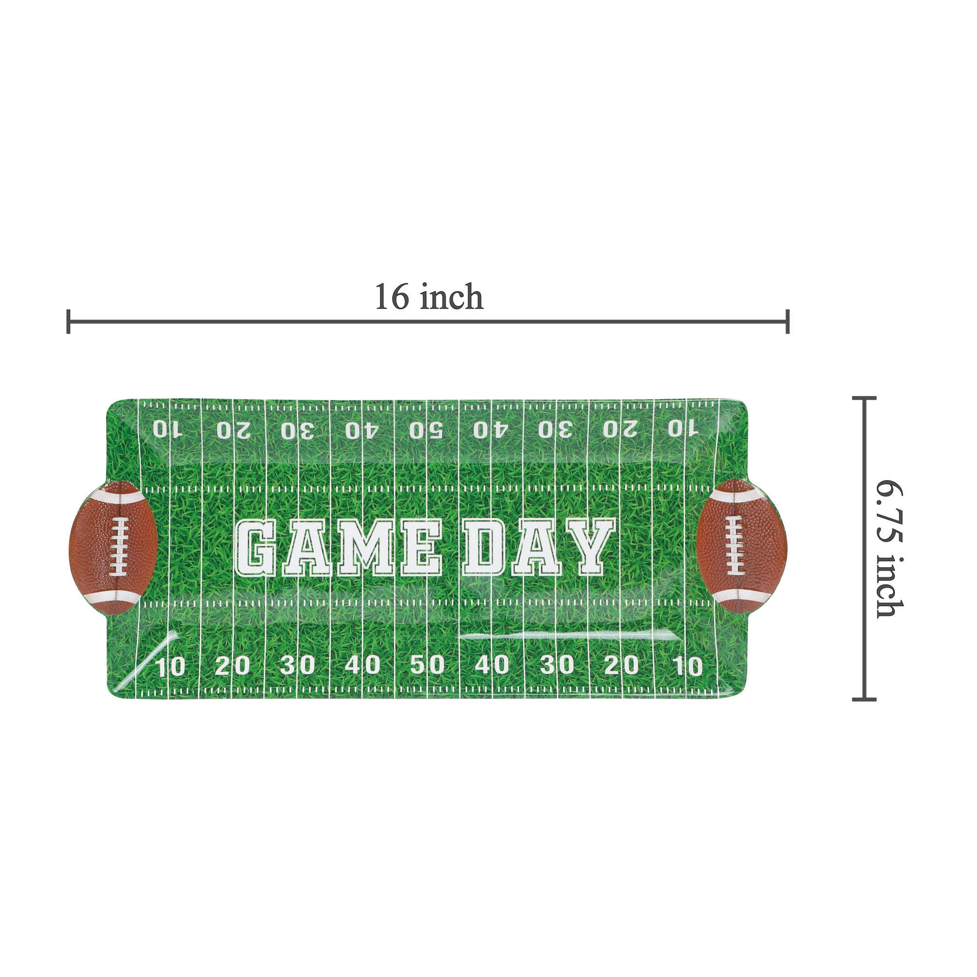 Football Melamine Rectangle Tray