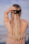 TELETIES - Square Flat Hair Clip | Small | Jet Black