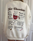 Hot Chocolate Recipe Christmas Sweatshirt