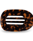 TELETIES - Round Flat Hair Clip | Large | Tortoise