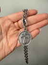 Angel cross flip necklace