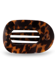 TELETIES - Round Flat Hair Clip | Medium | Tortoise