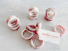 Raspberry Sherbet Napkin Rings, set of four
