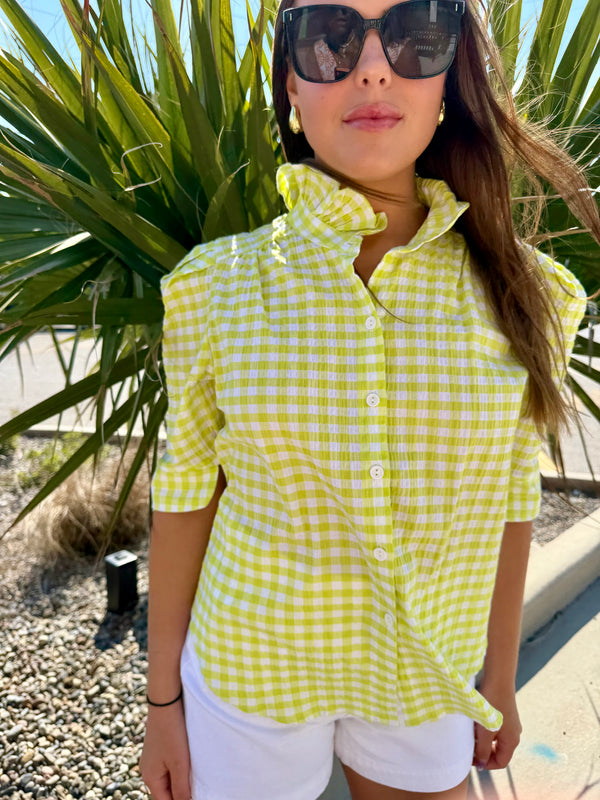 Ruffle Collar Blouse