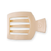 TELETIES - Almond Beige Large Flat Square Clip
