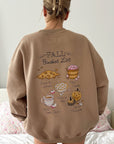 Autumn Fall Bucket List Embroidered Sweatshirt