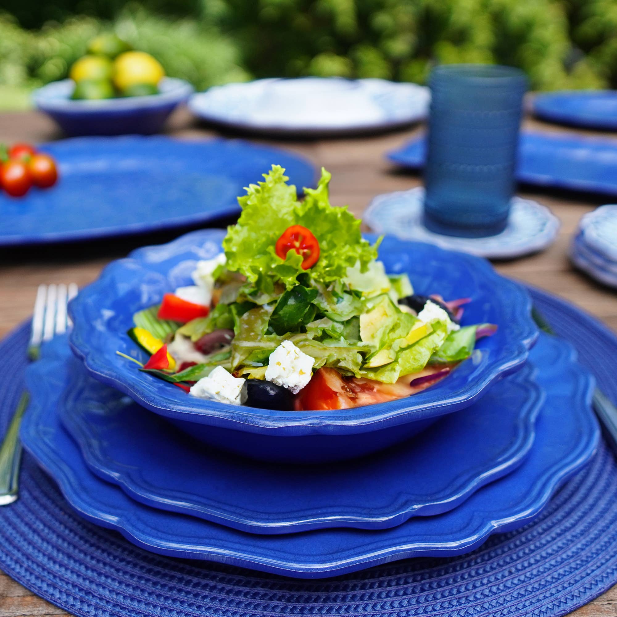 Indigo Blue 100% Melamine Dinner Plate 11in