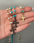 Beaded cross necklace