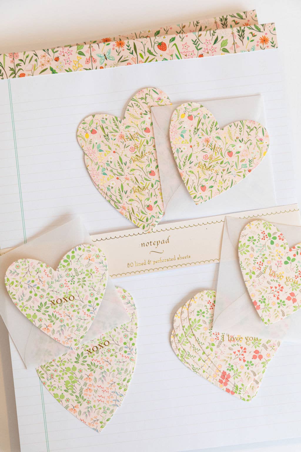 XO Floral Heart Gift Enclosures