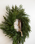 Norfolk & Cypress Real Touch Mix Christmas Wreath 24" By Luxe B Co.