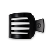 TELETIES - Square Flat Hair Clip | Med. | Jet Black