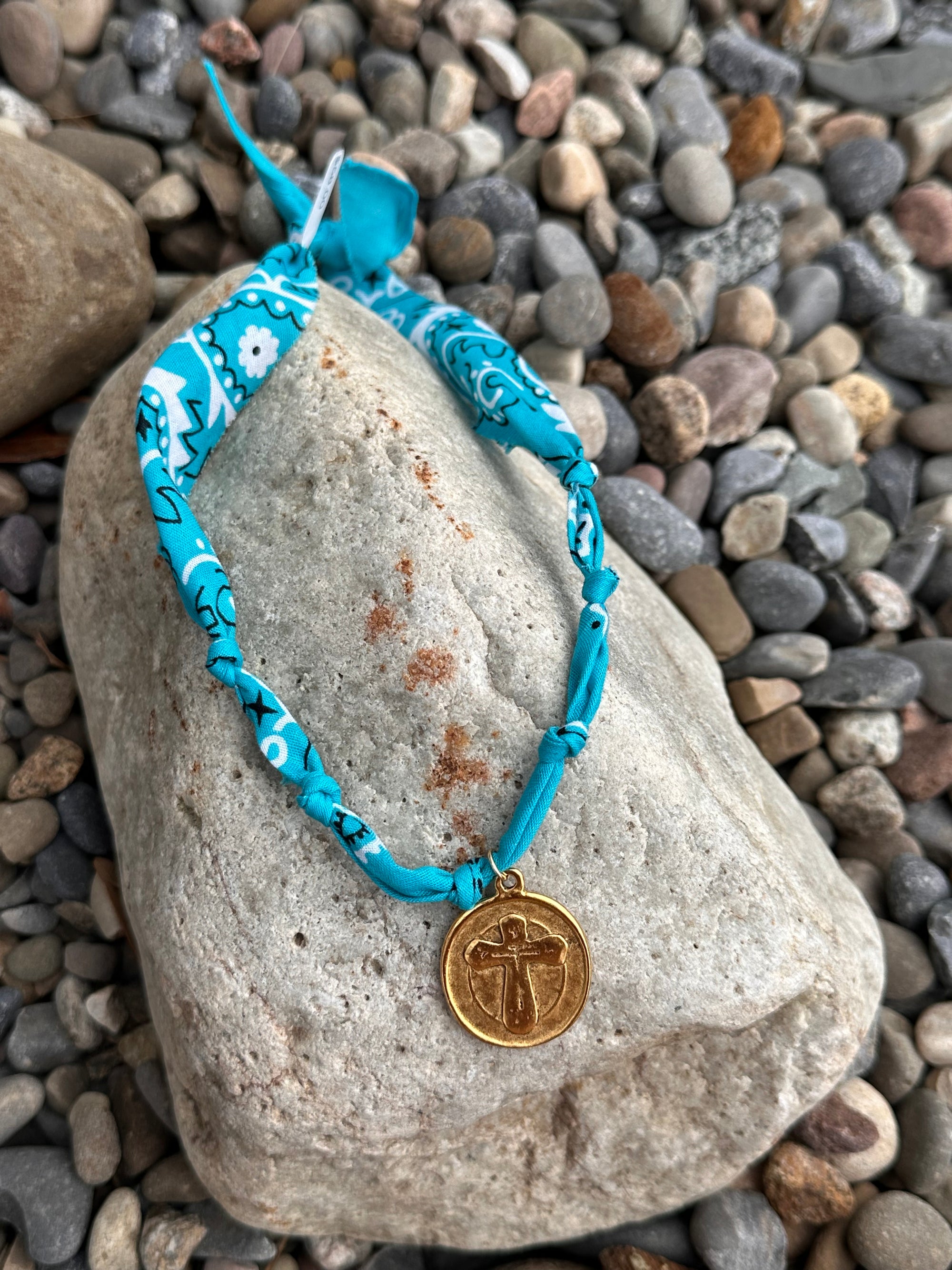 Bandana Necklace with Charm