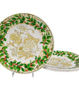 Holly Ceramic Ivory & Gold Paper Salad & Dessert Plates - 8 Per Package