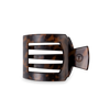 TELETIES - Square Flat Hair Clip | Large| Tortoise