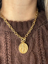 Angel cross flip necklace