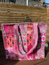 Large Quilted Tote With Zipper