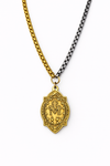Virgin Mary two toned pendant necklace