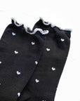 Mini Heart Ruffle Cotton Blend Socks