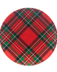 Christmas Plaid Melamine  Salad Plate 9in
