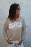 Chunky V Neck Beach Sweater