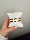 Thin matte oval bangle 6 3/4