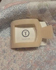 Almond beige flat clip medium teletie