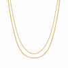 Waterproof Gold Double Layer Paperclip Necklace