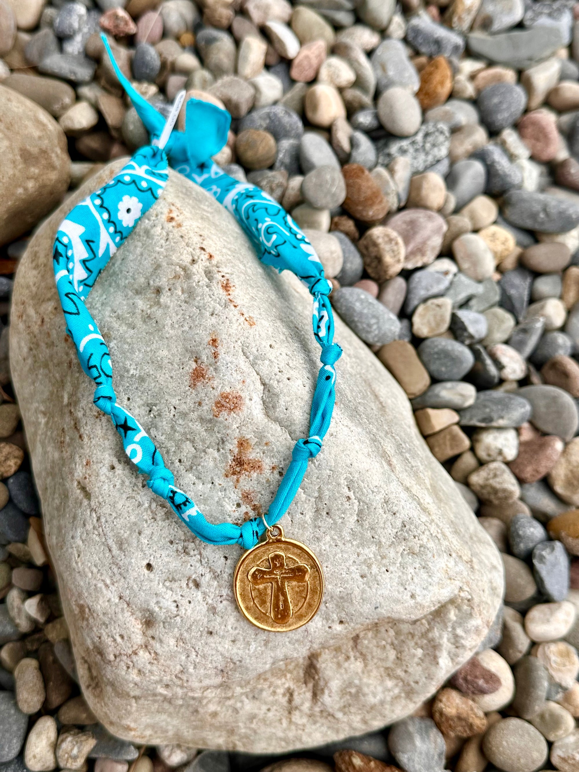 Bandana Necklace with Charm