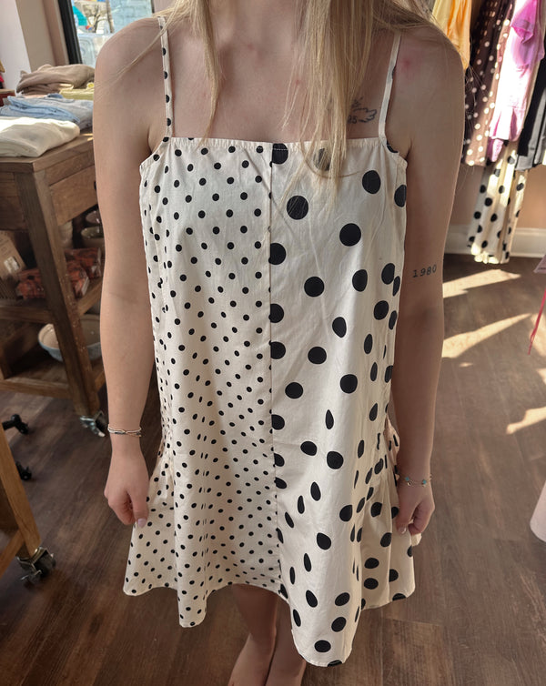 Mix Polka Dot Mini Dress