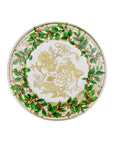 Holly Ceramic Ivory & Gold Paper Salad & Dessert Plates - 8 Per Package