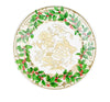 Holly Ceramic Ivory & Gold Paper Dinner Plates - 8 Per Package
