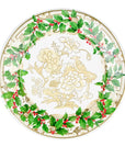 Holly Ceramic Ivory & Gold Paper Dinner Plates - 8 Per Package