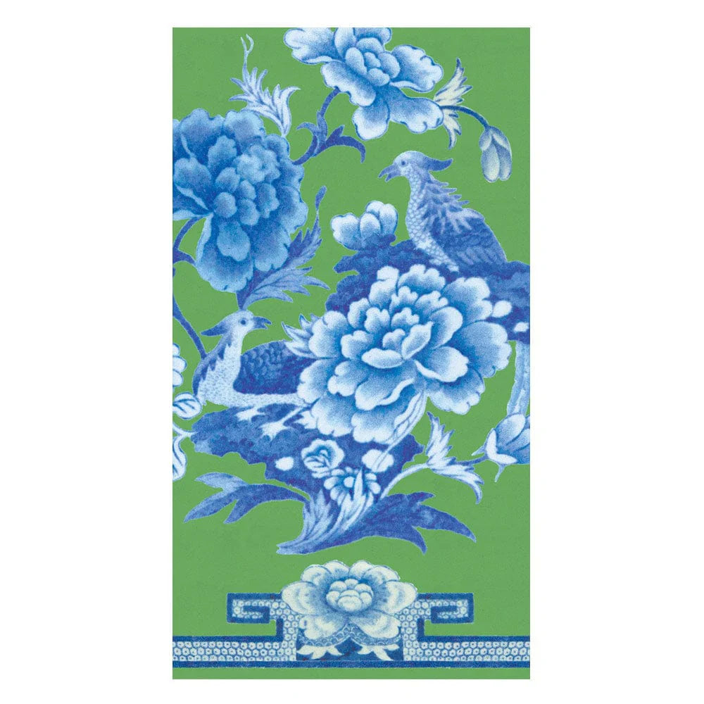 Green &amp; Blue Plate Guest Towel